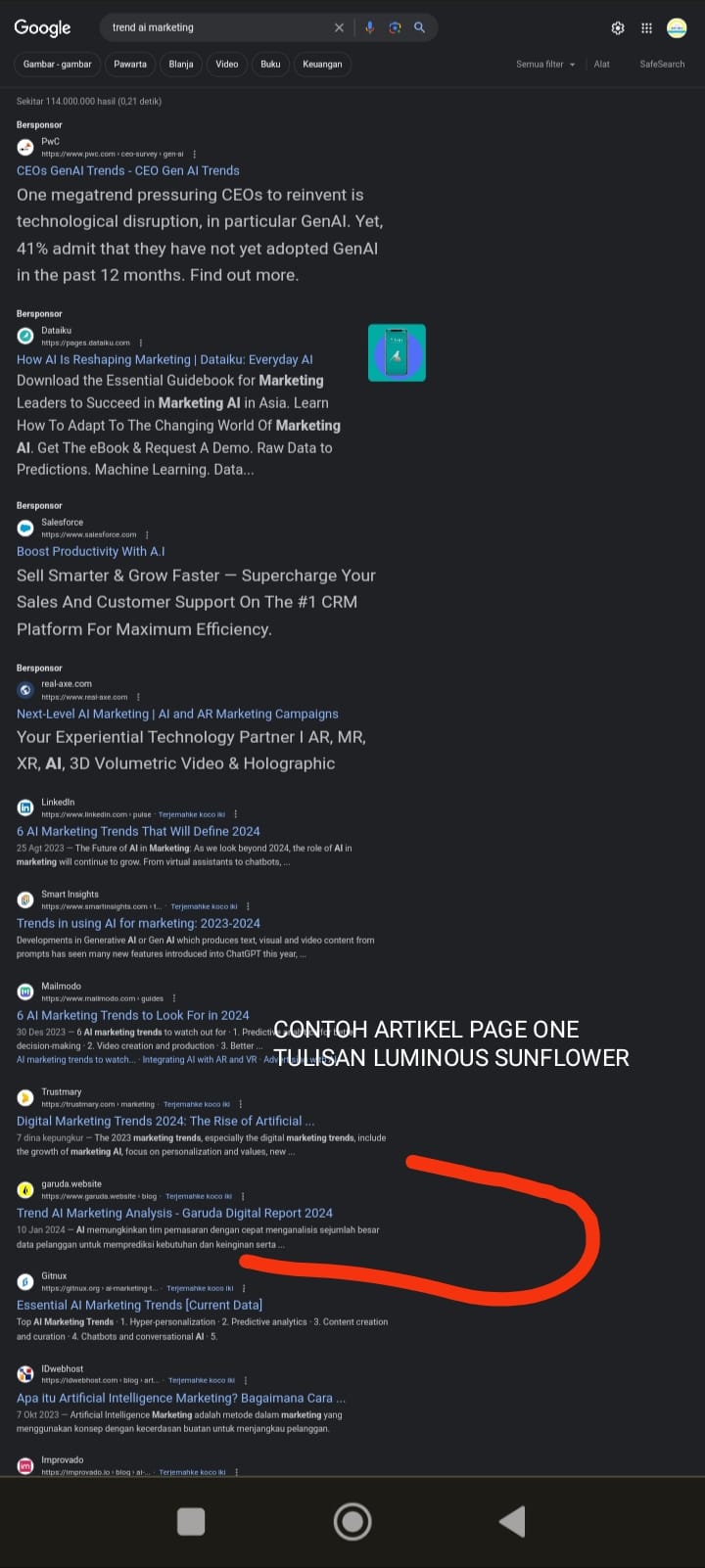 Apa Layanan yang Kami Jual? 3 Bukti layanan Jasa Penulis Artikel SEO kami page 1 di tahun 2024
