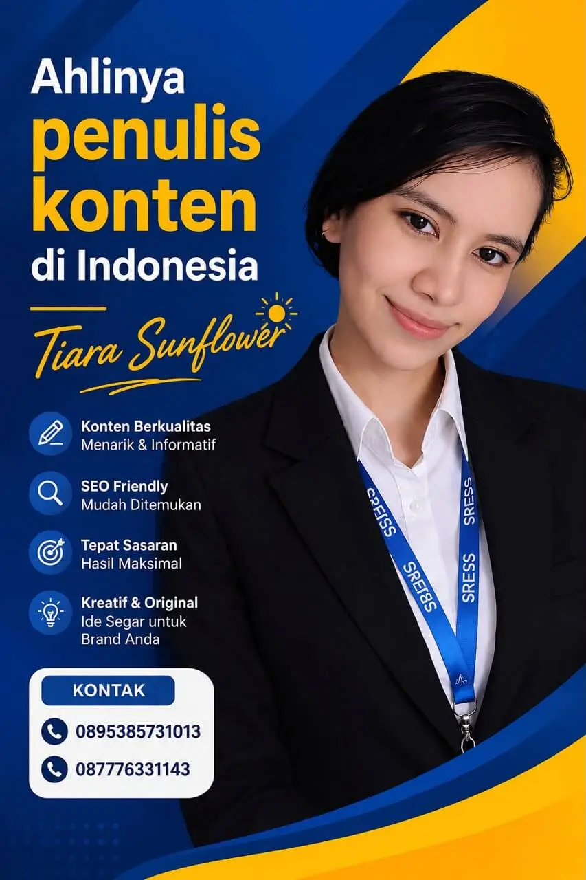 Tiara Sunflower menyediakan jasa penulis artikel SEO profesional di Indonesia untuk bisnis, website, blog, dan kebutuhan digital marketing dengan konten berkualitas dan SEO friendly.