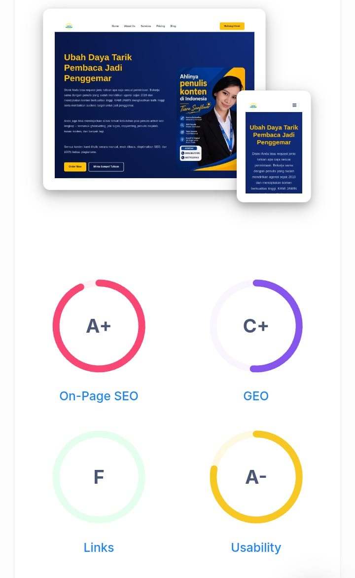 SEO Website Audit Report: 3 Cara Praktis Tanpa Perlu Bayar Jasa SEO 2 SEO Website Audit Report - Melalui SEO Optimer