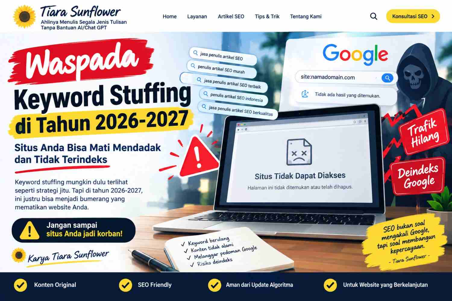 Keyword Stuffing Era AI: Jadi Pembunuh Peringkat Situs yang Mematikan 1 Keyword Stuffing Era AI, Berbahayakah?