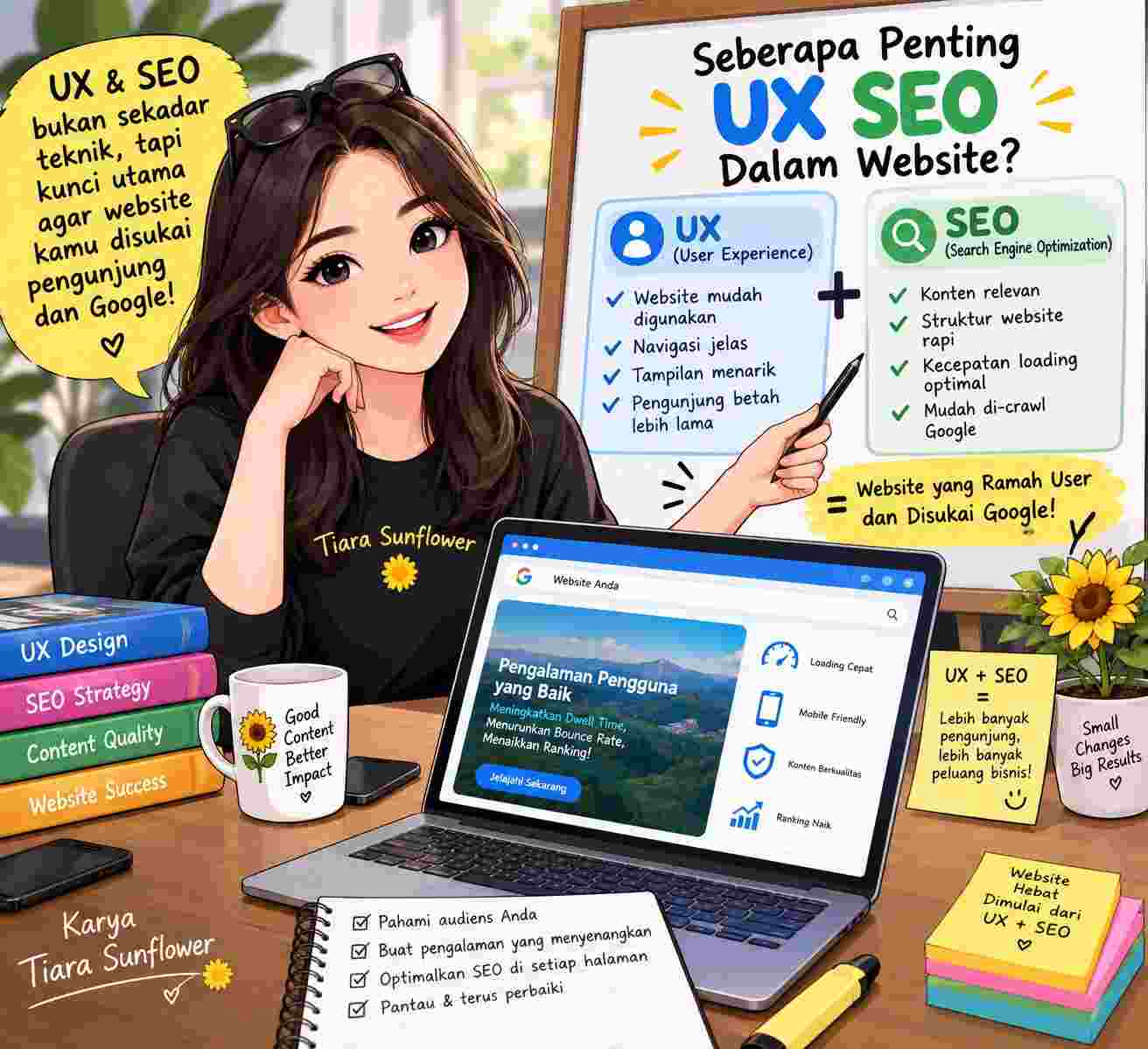 Mari belajar UX Interface bersama Tiara Sunflower
