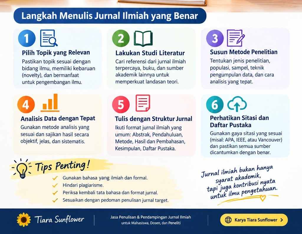 Cara Menulis Jurnal Ilmiah dengan Benar - Versi Tiara Sunflower