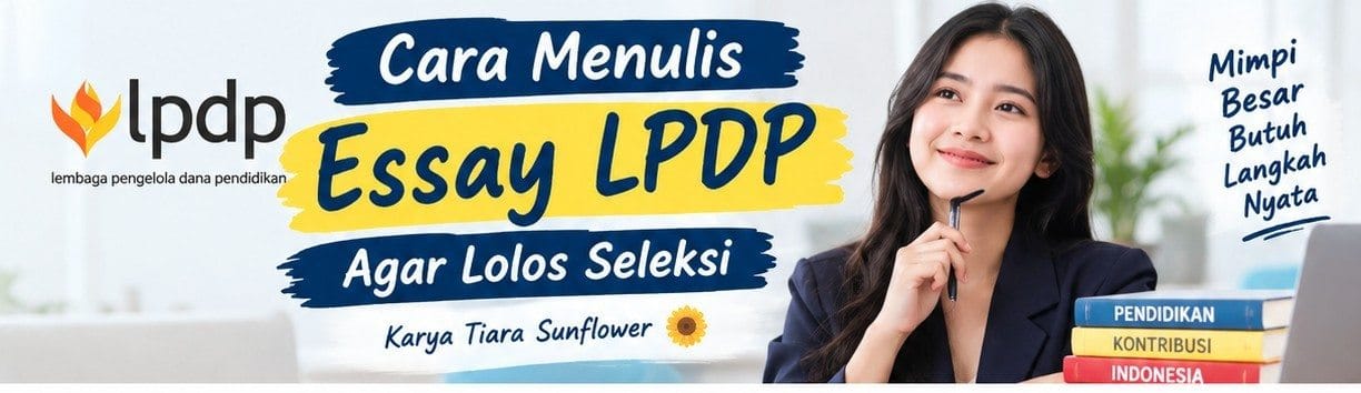 Cara Menulis Essay LPDP Menarik Agar Lolos Memenuhi Syarat Seleksi 1 Cara Menulis Essay LPDP Menarik - Karya Tiara Sunflower