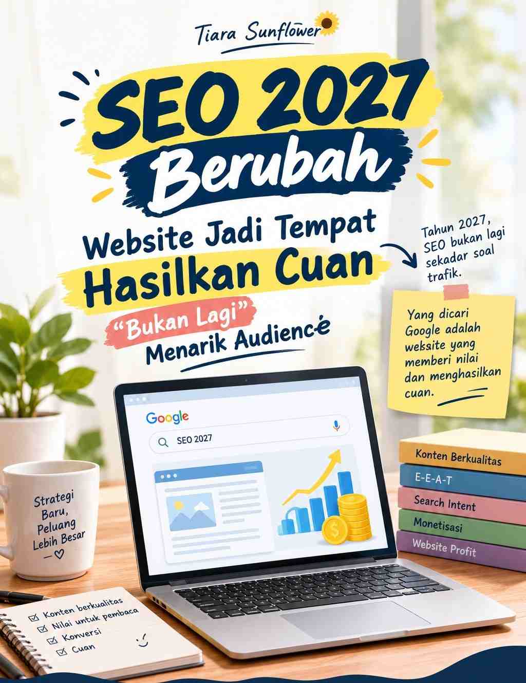 SEO 2027 Berubah - Website Jadi Tempat Hasilkan Cuan "Bukan Lagi" Menarik Audience 1 SEO 2027 Berubah, Tiara Sunflower Membagikan Pandangannya